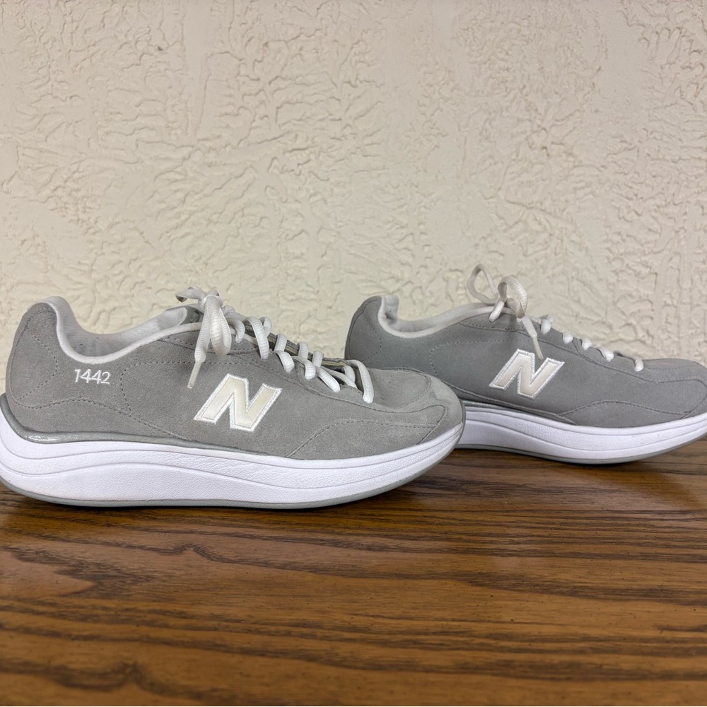 New Balance Women’s Gray Lace-Up Sneakers - Picture 3 of 8